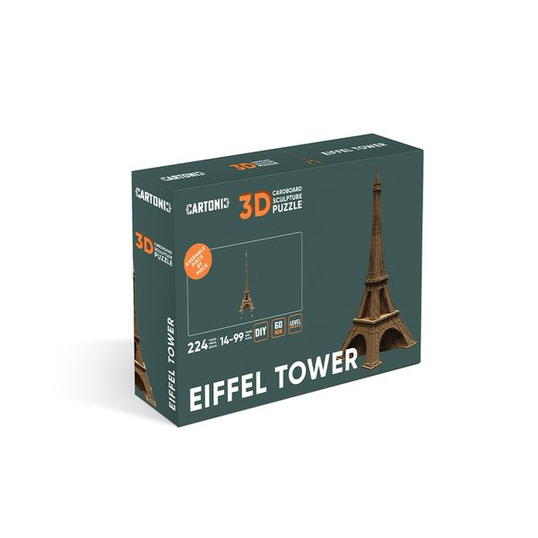 3D пазл Cartonic Ейфелева вежа - Картонний 3Д пазл(CARTEIFF) фото