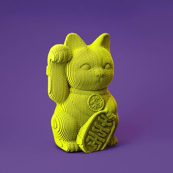3D пазл Cartonic Щасливий котик - Картонний 3Д пазл(CARTLUCK) фото