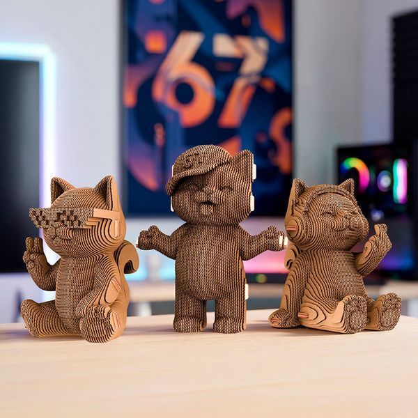 3D пазл Cartonic Веселі кошенята (FUN KITTENS TRIO) - Картонний 3Д пазл(CARTFUNTRIO) фото