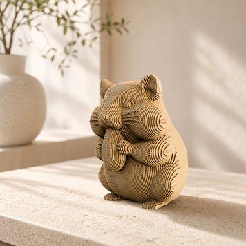 3D пазл Cartonic ХОМ'ЯК-ОРГАНАЙЗЕР (HAMSTER PEN HOLDER) - Картонний 3D-пазл(CARTHAMSTER) фото