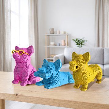 3D пазл Cartonic Тріо Коргі (CORGIS TRIO) - Картонний 3D-пазл(CARTCORTRIO) фото