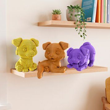3D пазл Cartonic Тріо Цуценят (HAPPY PUPPIES TRIO) - Картонний 3D-пазл(CARTHAPTRIO) фото