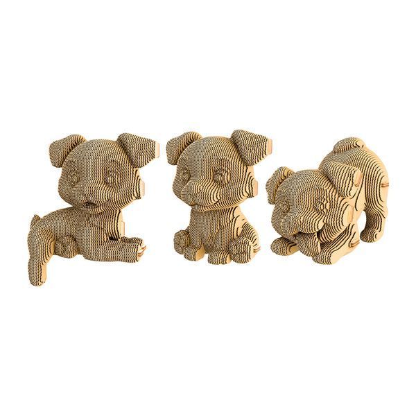 3D пазл Cartonic Тріо Цуценят (HAPPY PUPPIES TRIO) - Картонний 3D-пазл(CARTHAPTRIO) фото