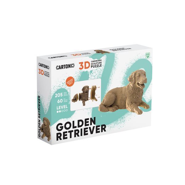 3D пазл Cartonic ЗОЛОТИСТИЙ РЕТРИВЕР (GOLDEN RETRIEVER) - Картонний 3D-пазл(CARTRETRI) фото