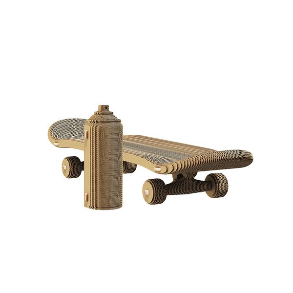 3D пазл Cartonic Скейтборд та балончик - Картонний 3Д пазл(CARTSKATE) фото